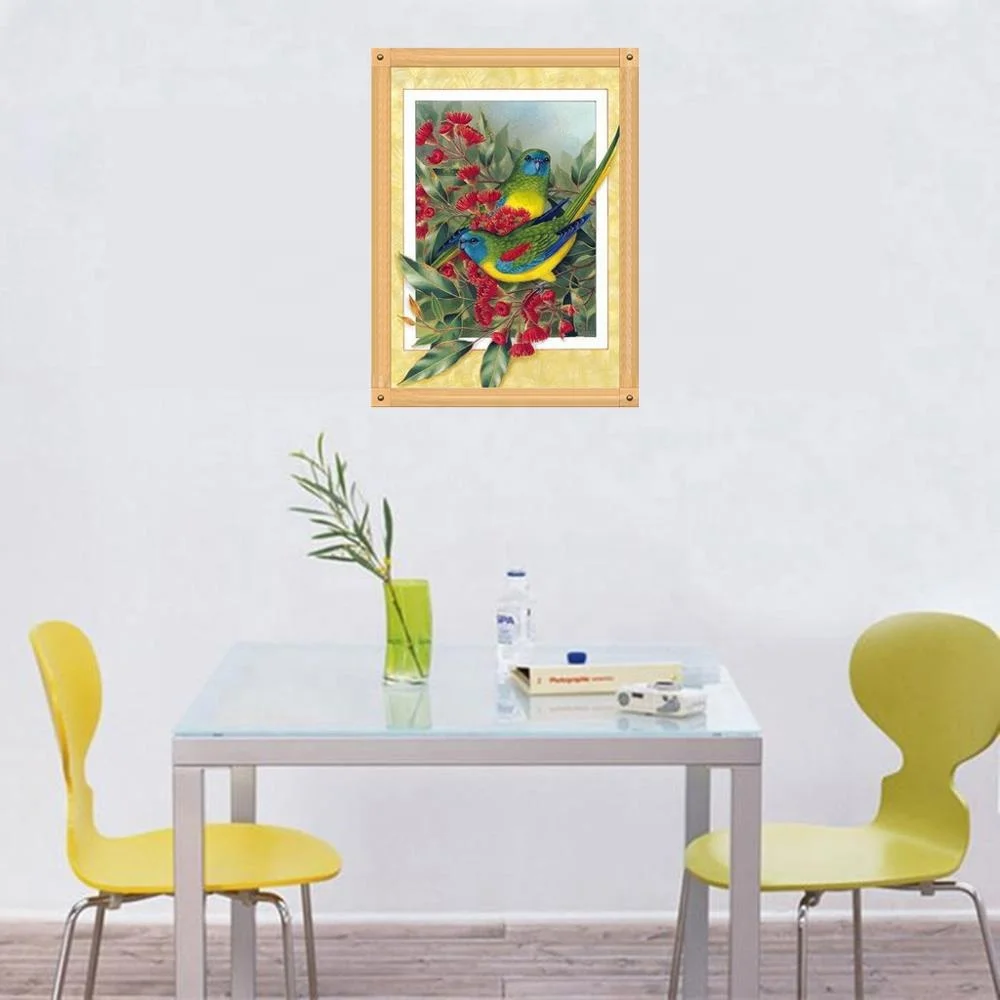 
High Quality Amazon Hot Sales Round 5D Diamond Painting Bird Point Drilling Embroidery Interior Decoration Painting Wholesale 