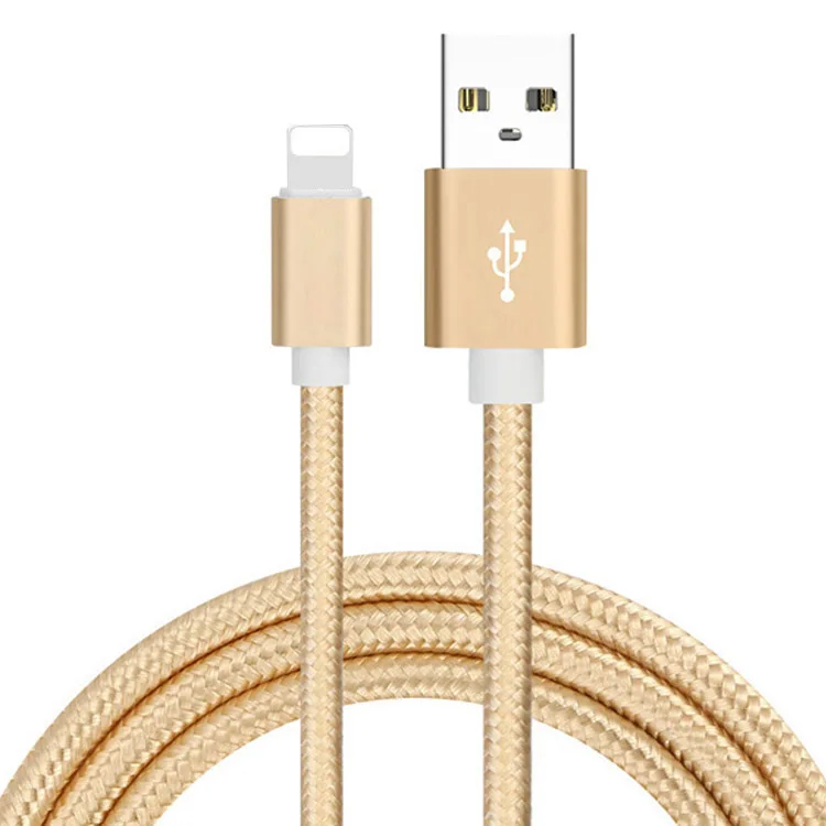 
Wholesale Long 1m 2m 3m for Mobile Phone Cable USB Nylon Braided Micro USB Cable Charging Cable for Iphone Samsung 