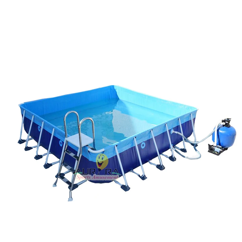 

Portable metal PVC swimming pool Water Park Game Equipment Frame Swimming Pool metal frame swimming pool, Customized