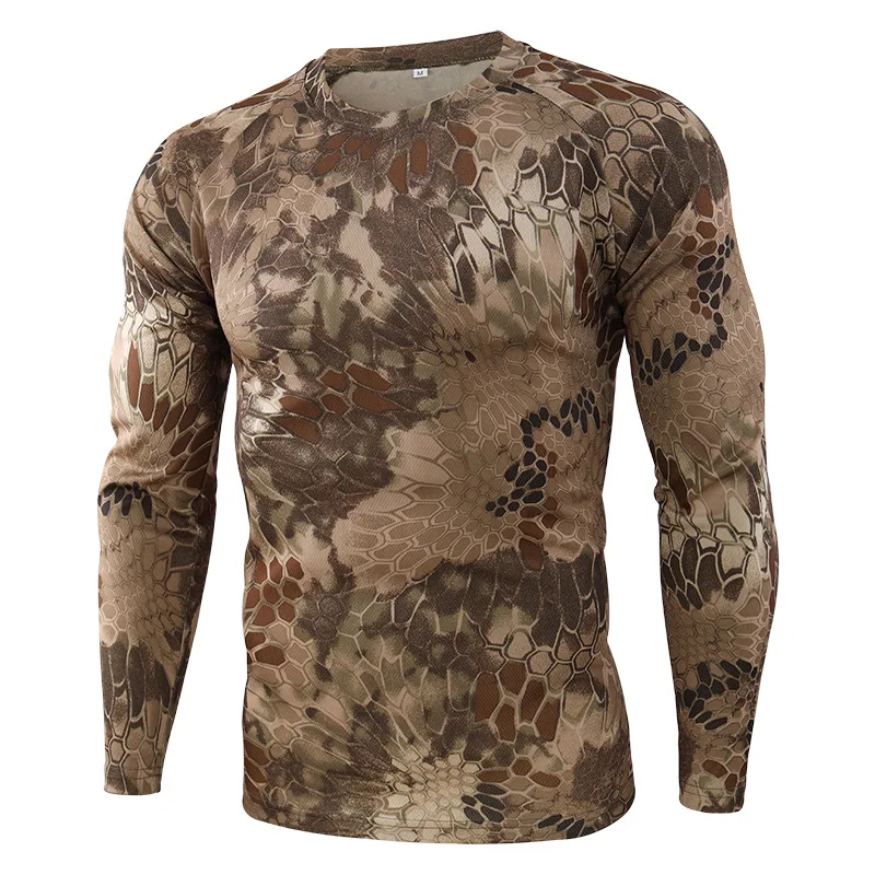 

Assault Long Sleeve Slim Fit Outdoor Army Multicam Men's Tactical Airsoft Shirt Military Tactical T-Shirt, Customized color
