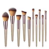 

2019 New Hot selling 10pcs champagne makeup brush set face make up brushes