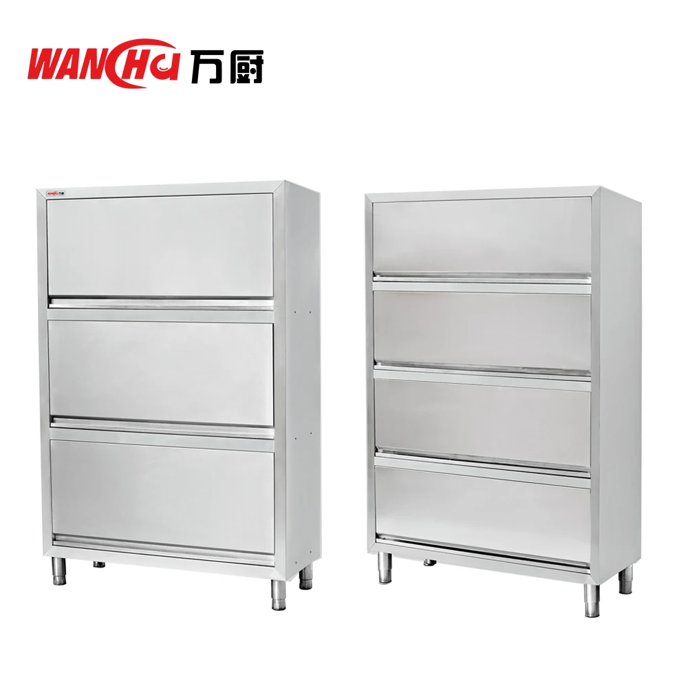 Kitchen Cupboard Stainless Steel Upright 4 Doors Cabinet/Restaurant Kitchen Food Storage Cabinet Bread Cabinet for Sales