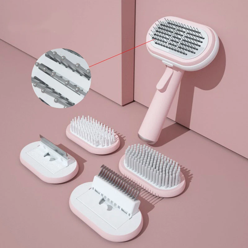 

Dropshipping Multi-function Pet Hair Grooming Tool Massage Hair Removal Comb And Bristle Brush Comb Set For All Breeds Dogs Cats