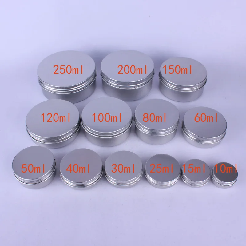 

2oz 60g Air Tight Custom Empty Round Aluminum Metal Mint Candy Tea Storage Can Screw lid Tin Box