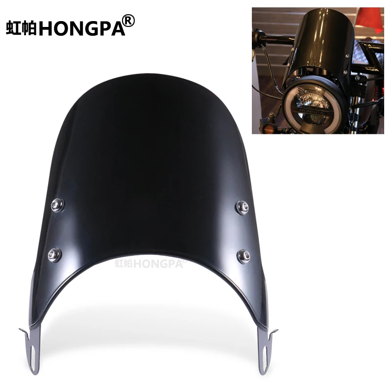 

HONGPA ABS Motorcycle Windshield Wind Deflector Windscreen 3 Colors Universal For 6.5 "-9.45" Headlight Motorcycles