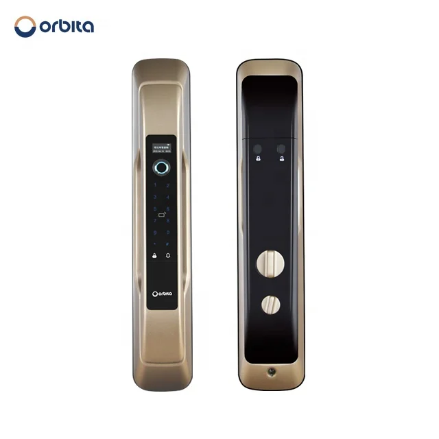 

Orbita reliable manufacturer security hot selling automatic wifi fingerprint door lock with camera, Silver,golden,red copper,black