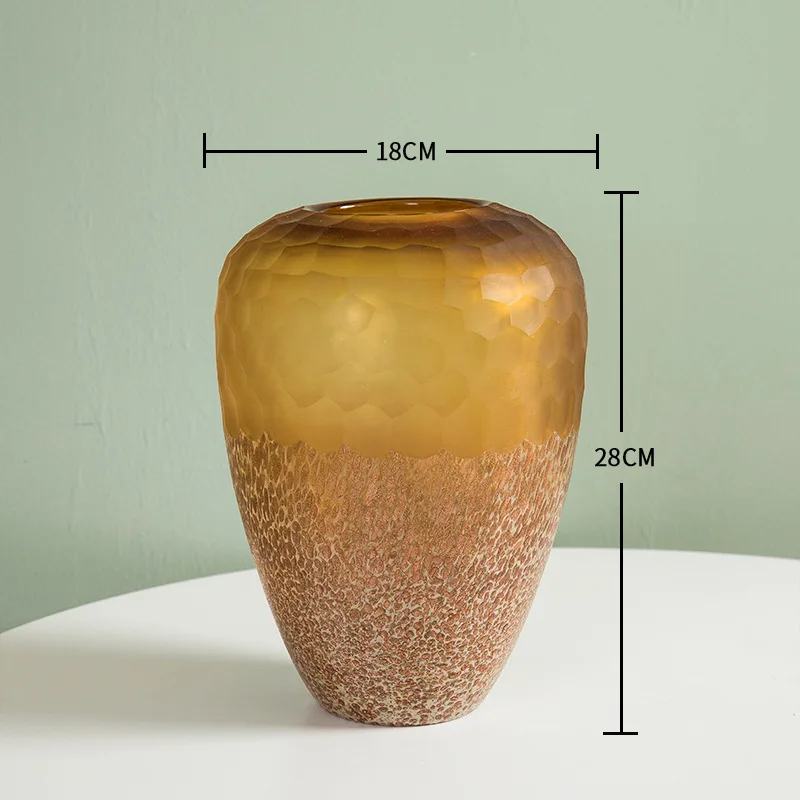 ins鱼鳞图案玻璃花瓶水培插花创意装饰轻豪华家居装饰工艺品制造