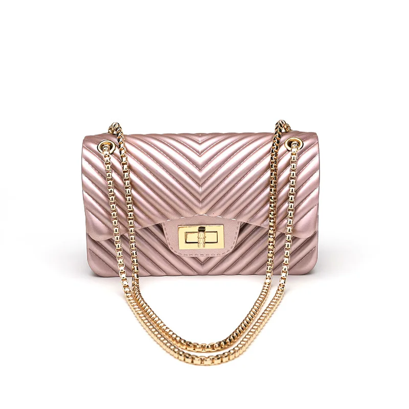 

Women Trendy Fashion Gender Environment Silicone Square Crossbody Shoulder Bag Candy Color Handbag, As picture