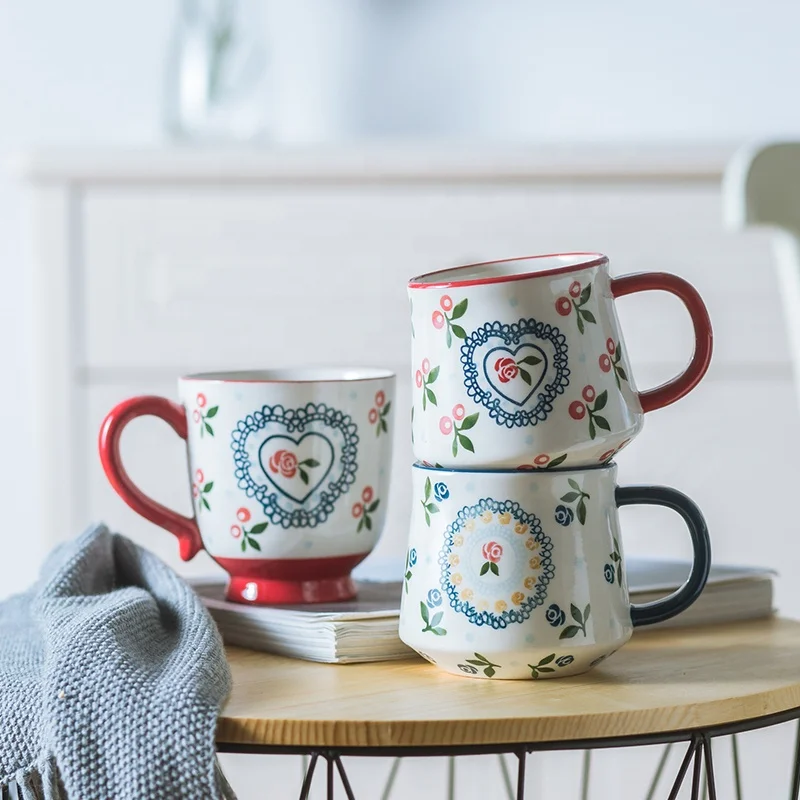 

creative ceramic painted coffee mugs, Color