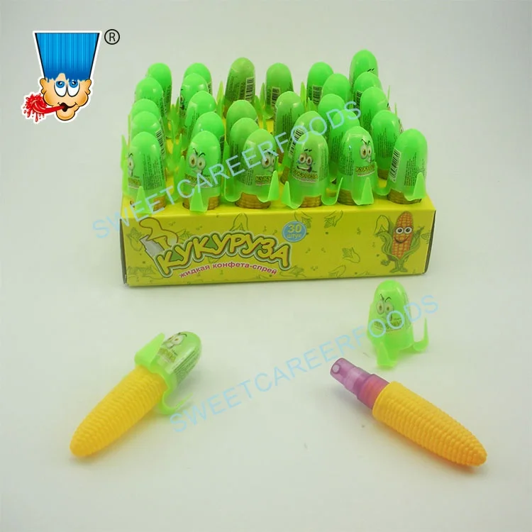 
Fruity Corn Shape Bottle Sour Liquid Spray Candy 