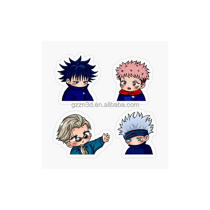 

2021 Hot Selling Japanese Anime Jujutsu Kaisen Car Sticker Anime Car Peeker Sticker