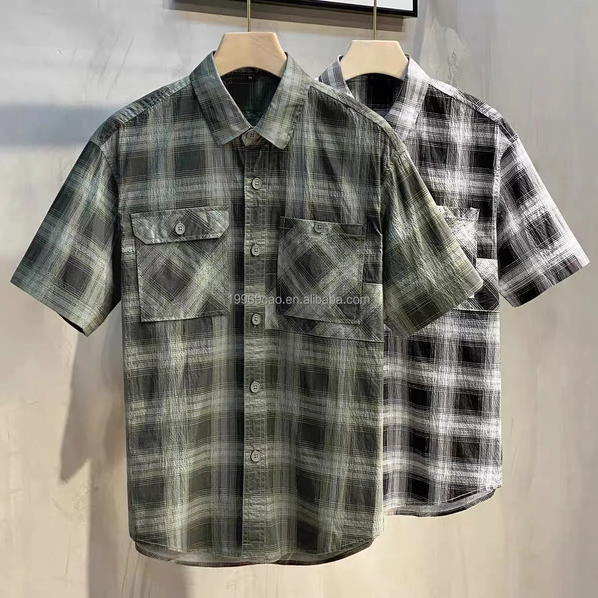 

2022 premium casual men's Plaid Shirt, Custom color