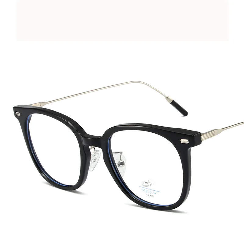 

Fashion Simple Literary Retro Anti-Blue Glasses Large Frame Light Mirror Advanced Sense Cold Tawny Tr90 Glasses Frame