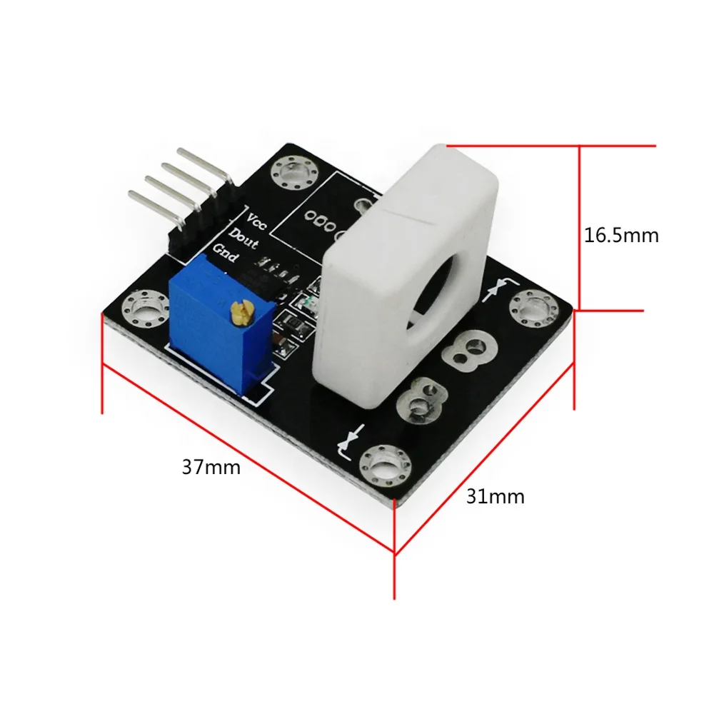 Taidacent DC5V 200A 홀 전류 감지 센서 단락 과전류 보호 회로 모듈 전류 감지 센서 WCS1500 ...