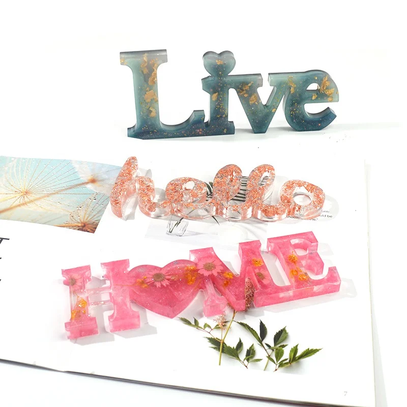 

Home Love Sign Word Letter Resin Mold Set DIY Crystal Resin Mold Jewelry Decorative Ornaments Resin Crafts