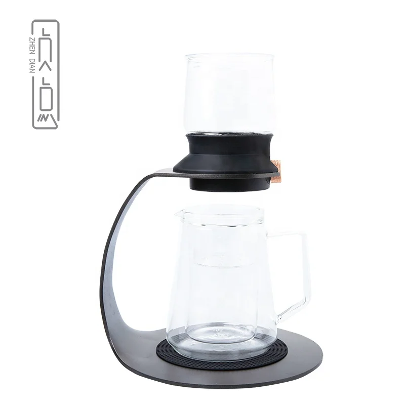 

Diguo 380ml Household Pyrex Glass White Color Hot Brew Cold Brew Ice Drip Coffee Tea Set