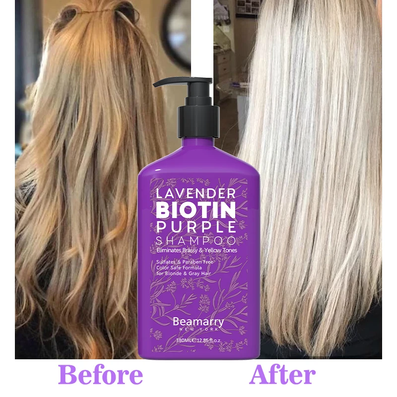 

Beamarry Best selling Shampoo Lavender Biotin Purple Shampoo for Blonde Hair