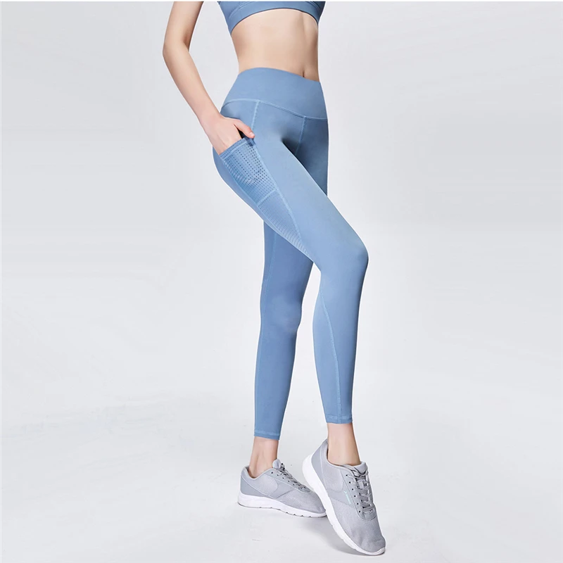 

Women High Waist Compression Workout Sport Leggings Wholesale Running Gym Fitness Yoga Pants With Pockets, Customized colors