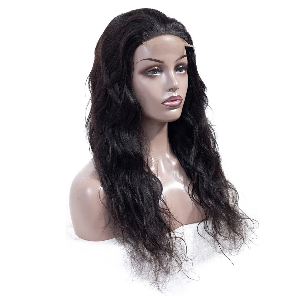 

brazilian cuticle aligned body wave women 4x4 closure lace wig human hair closure wig, Natural color 1b