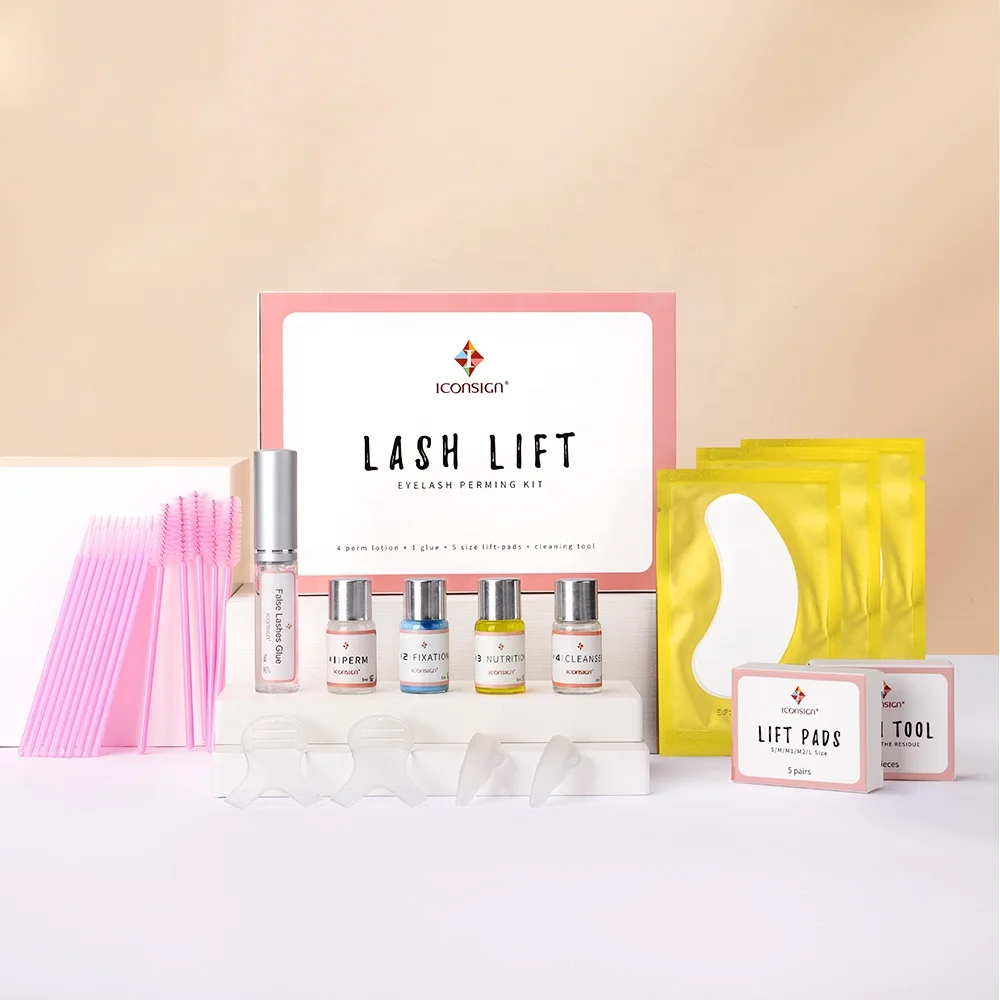 IKA-001 Eyelash Perming Wimpern Lifting ICONSIGN Lash Lift Kit With Eye Patches And New Tools For Salon and Home Use