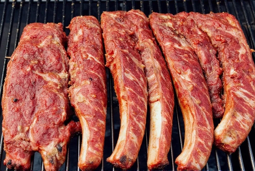 Grilled ribs on a barbecue