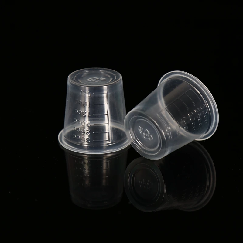 定制40毫升迷你 pp 材料一次性塑料量杯