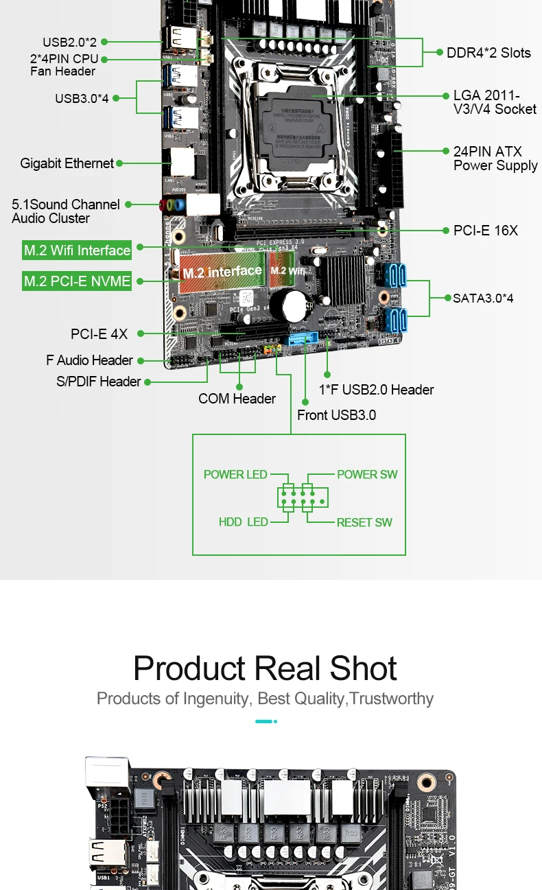 Best Gaming Pc Motherboard Intel X99 Platform Lga2011v3 X99gt