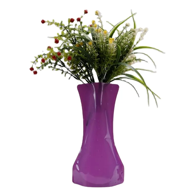 High Quality Clear Plastic Foldable Flower Vase For Home Decoration ...