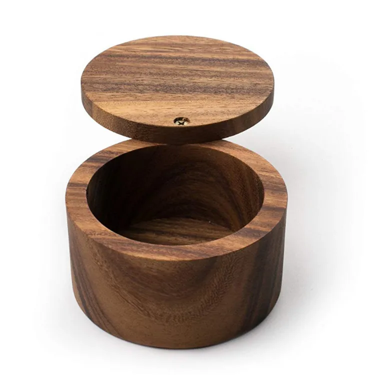 acacia wood salt box
