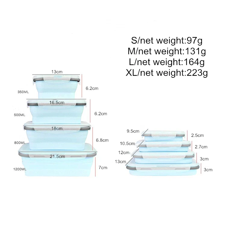 Conjunto De 4 Contenedores De Almacenamiento Con Tapa Hermética De