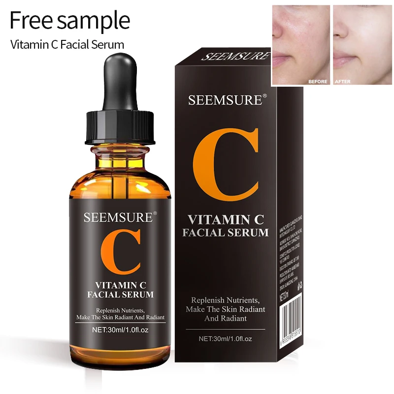 

Free Sample High Quality Customize Your Logo Whitening Face Vitamin C Serum Skincare Organic Facial Serum Skin Care