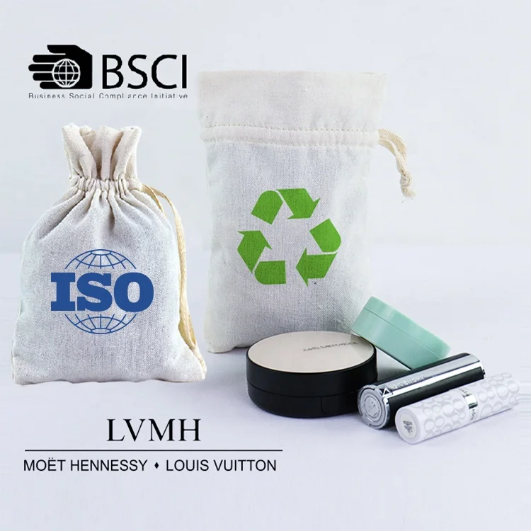 

ISO BSCI LVMH factory eco-friendly small silk gift bags polyester logo satin drawing string bag custom cotton drawstring bag