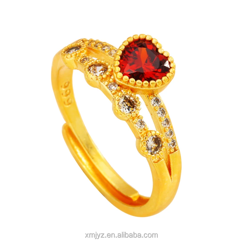 

New Style Brass Gold-Plated Ring Female Open Fashion Ring Female Ins Does Not Fade Wholesale Direct Sales