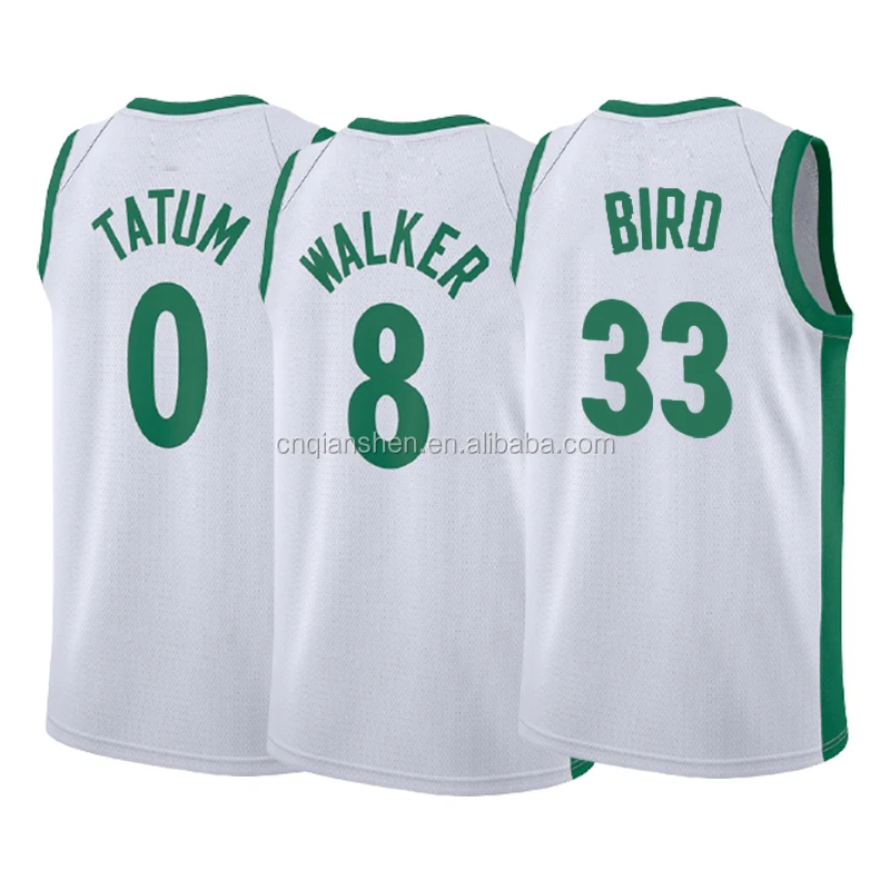 

33 Larry Bird 0 Jayson Tatum 8 Kemba Walker City Jersey 2021 Mesh Stitched Basketball Sports Jersey Clothes Wear Men Shirt Vests
