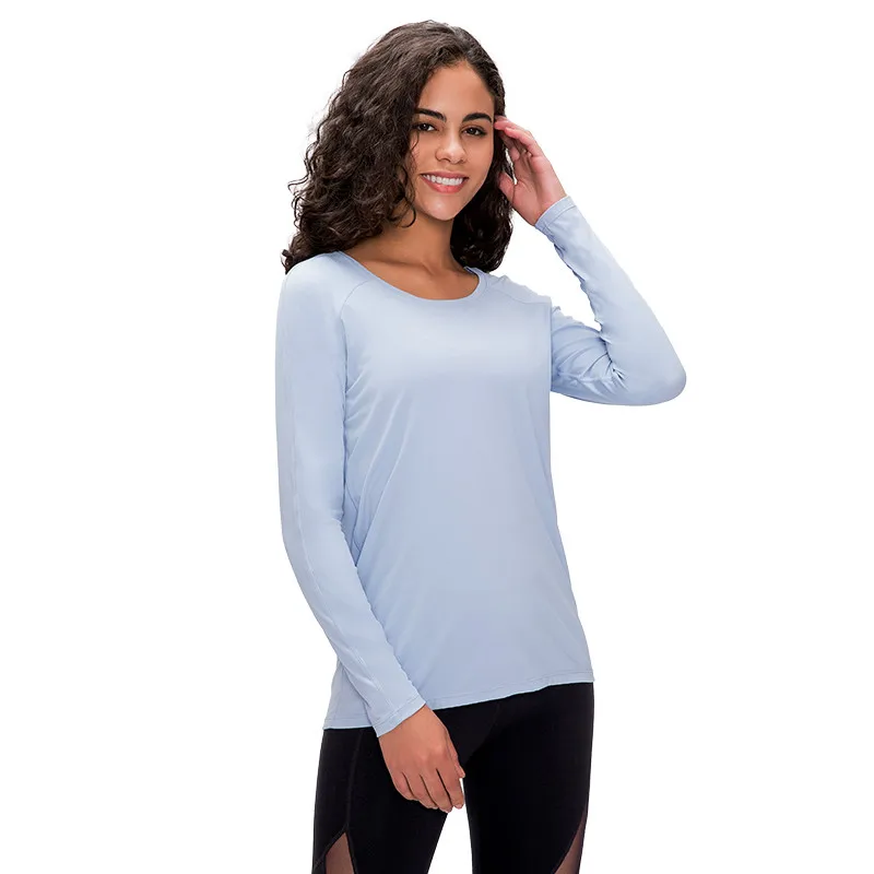 

Winter Yoga Loose Sportswear Long Sleeve Shirts Clothing for Women Breathable Fitness Yoga Tops, 7 colors