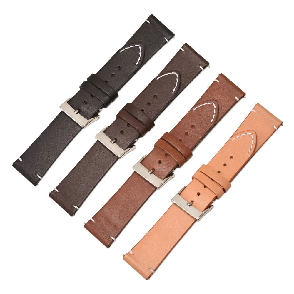 12mm 14mm 16mm 18mm 20mm 22mm 24mm Vintage Leather Watch Strap