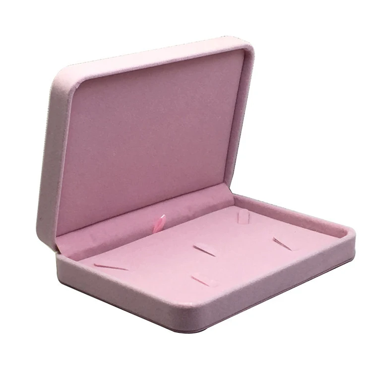 

Factory sale large big velvet size jewelry necklace set box with hook