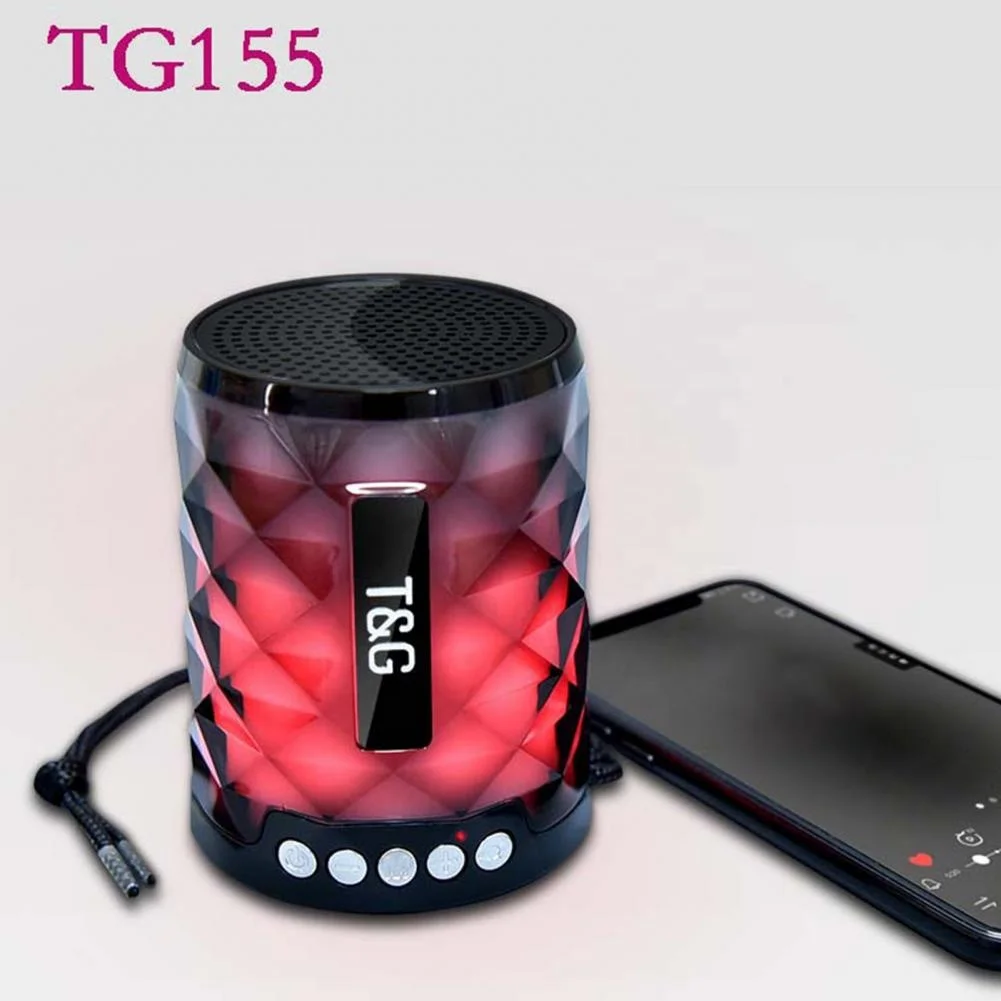 

2022 New years gifts TG155 Car outdoor professional Colorful Led BT Speaker Portable Wireless studio Column theater Speakers