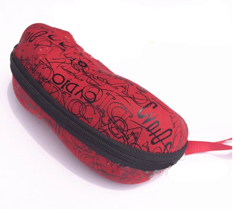 

Red Color Zipper Shell Hard Luxury Sunglasses Case