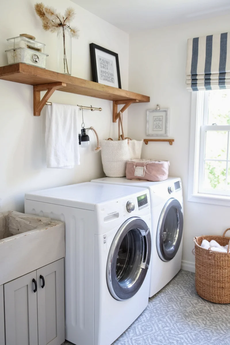 Washable rug in a modern laundry room