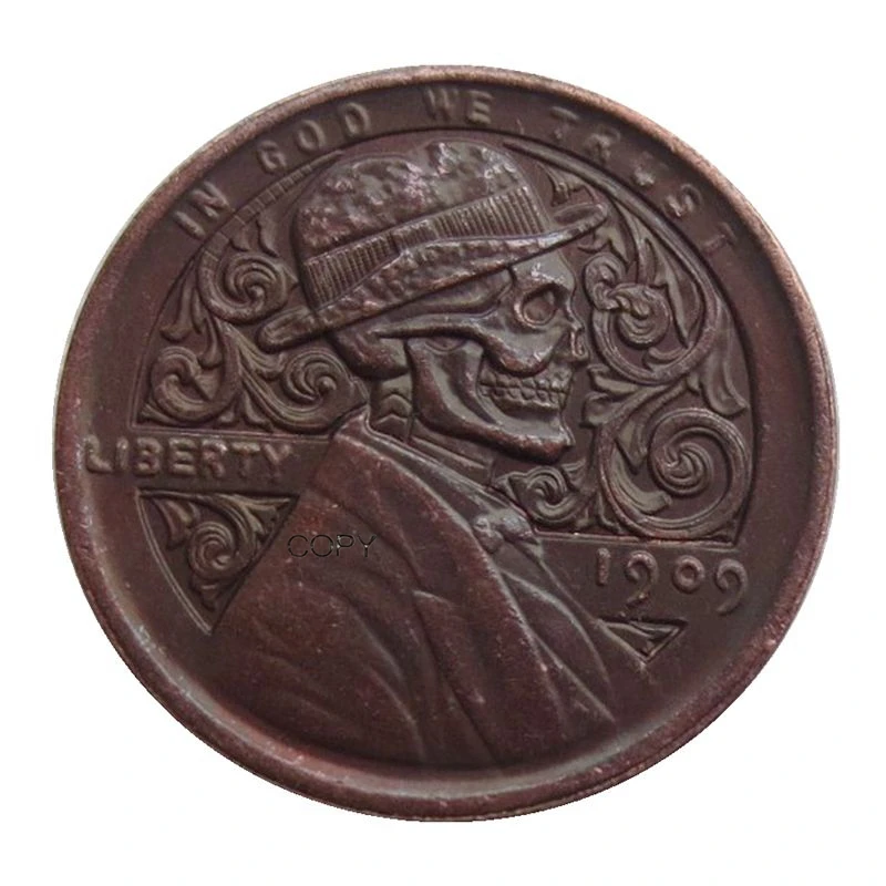 

US(01) Hobo 1909 Lincoln Penny Copper Reproduction Decorative Commemorative Coin