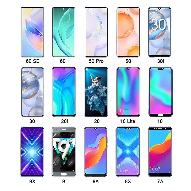 

for Honor 9N 10 10X 20 20S 20i 20e 30 30i 30s 30 Pro 50 50 Lite SE 60 70 Pro Plus Replacement LCD Display Touch Cellphone Screen