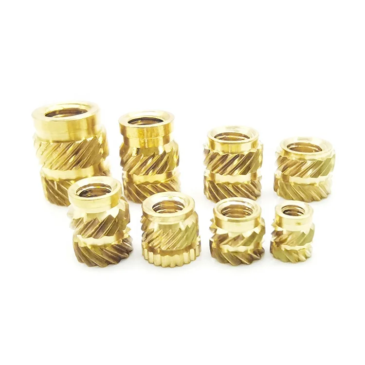 

Hot Melt Insert Nuts Theaded Insert Nuts M3 Brass Heating Molding Copper Double Knurled Injection Brass Nut