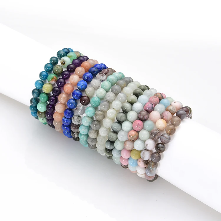 

Natural Gemstone Bangles Healing stone Beads Bracelets for Women Jewelry pulsera mujeres, As pictures