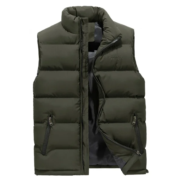 

Winter Warm Men Big Size Casual Loose Vest Men's Classic Solid Sleeveless Jacket Windbreaker Male Puff Work Waistcoat New