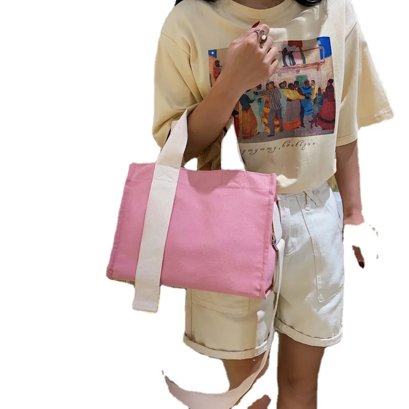 

2021 fashion canvas bag female Korean Edition single shoulder bag large capacity canvas tote bags women, Custom made