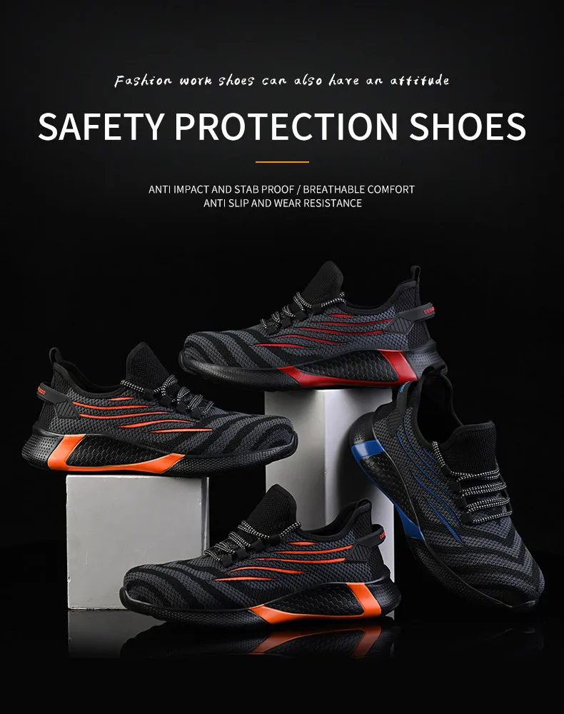 indestructible construction mesh steel toe sneakers