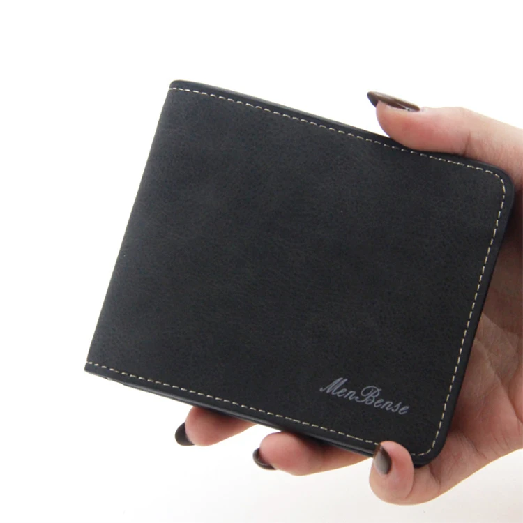 

European Style Vintage Design Custom Logo Leather Men Wallets, Multi-colors