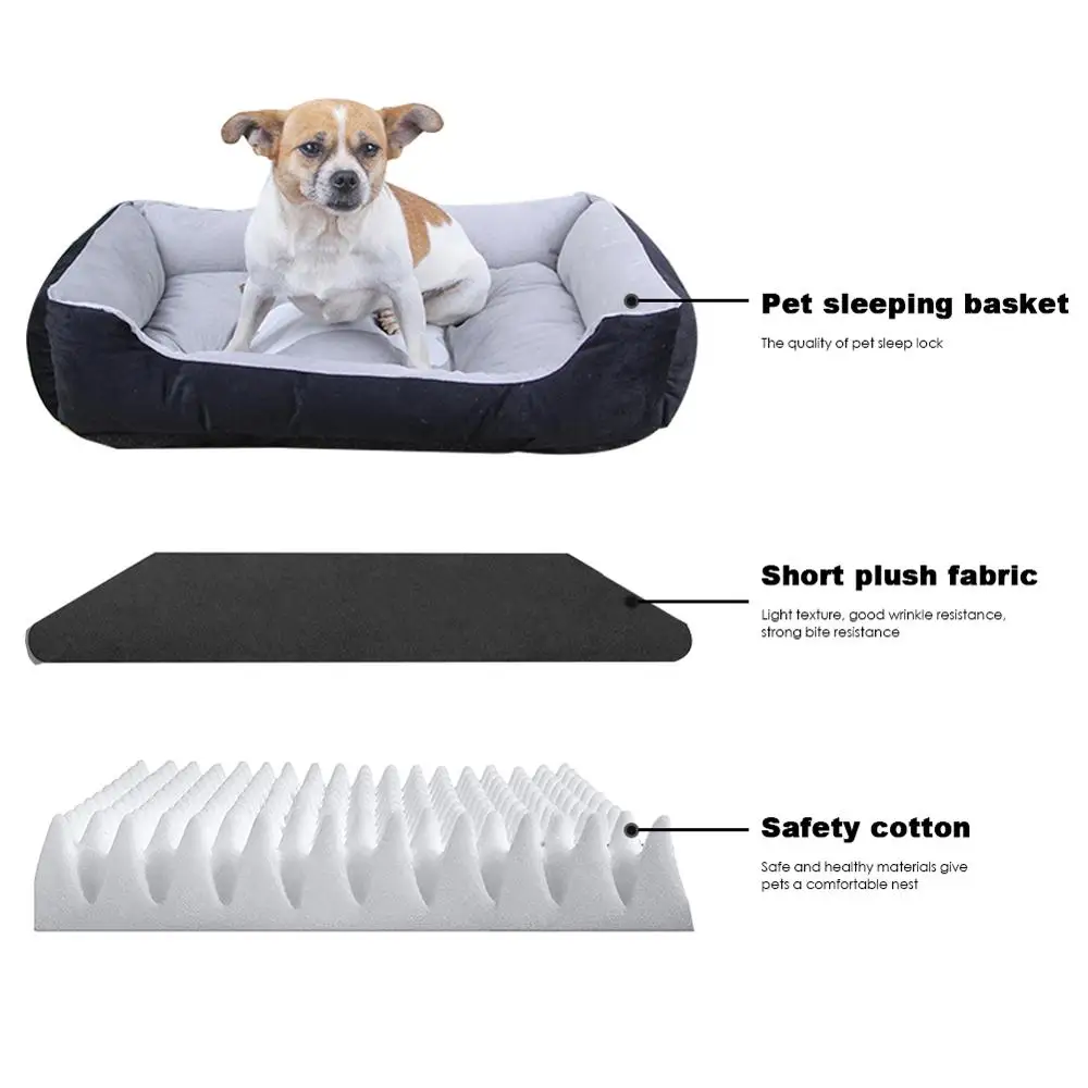 

Pet Cat Dog Bed 5 Colors Warm Cozy Large size Dog House Soft Fleece Nest Dog Baskets House Mat Pet Bed