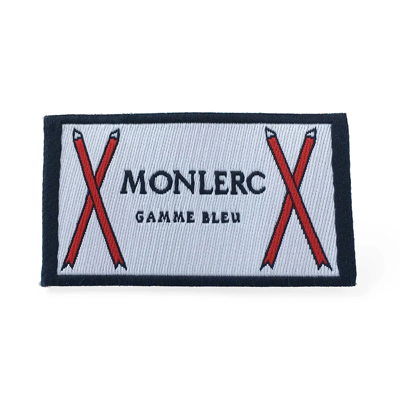 

Custom Logo Long Cotton Twill T-shirt Handmade Sewing Clothing Woven Label Name Tags For Hats, Custom,limited12 colors